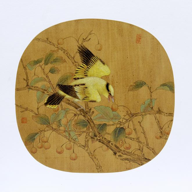 陈国胜国画花鸟作品