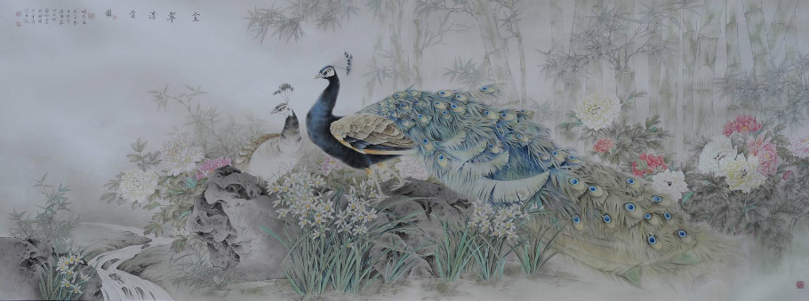 陈国胜国画花鸟作品