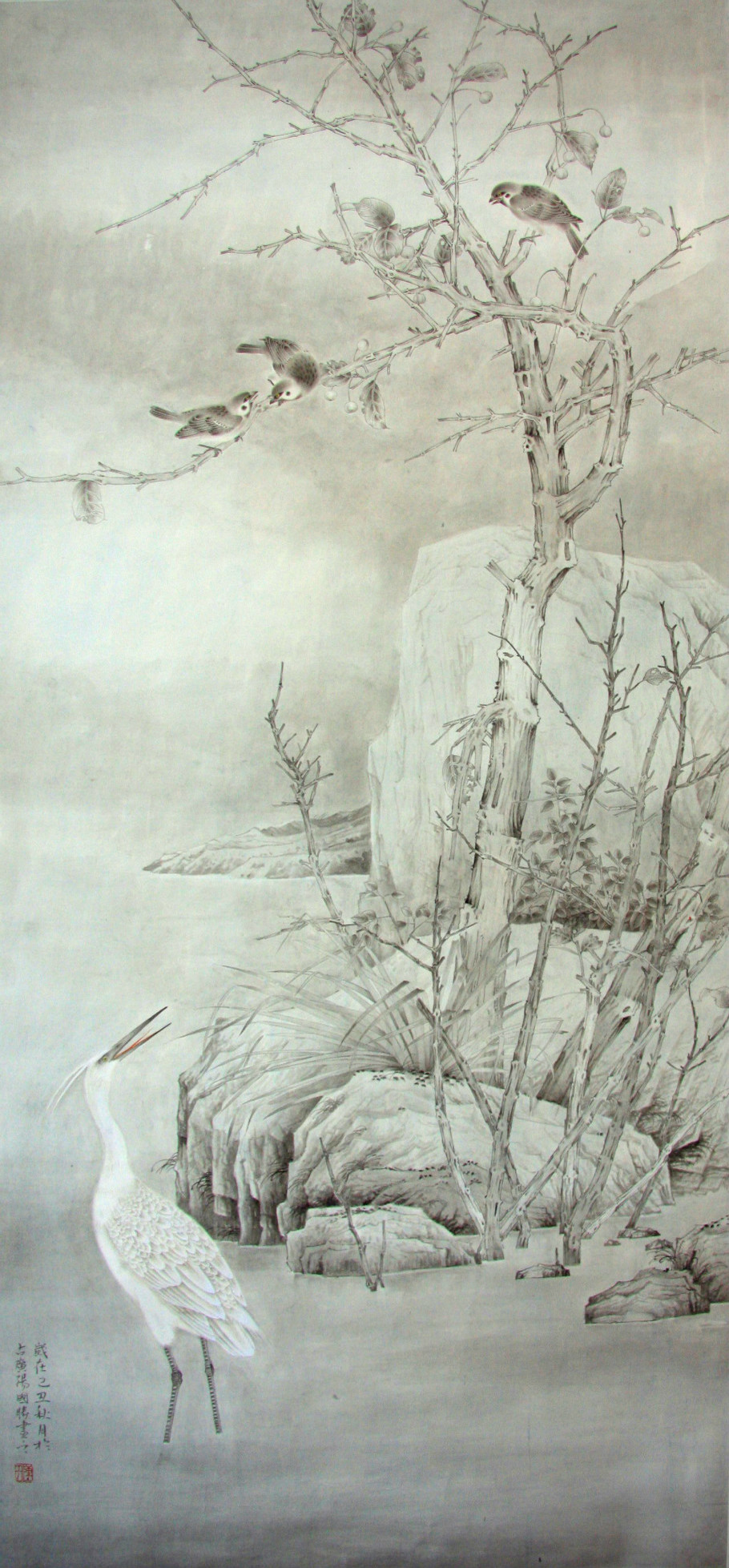 陈国胜国画花鸟作品
