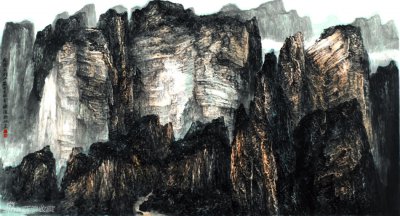王焕波国画山水作品