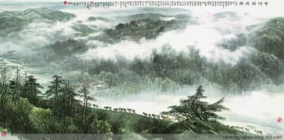 季观之国画山水作品