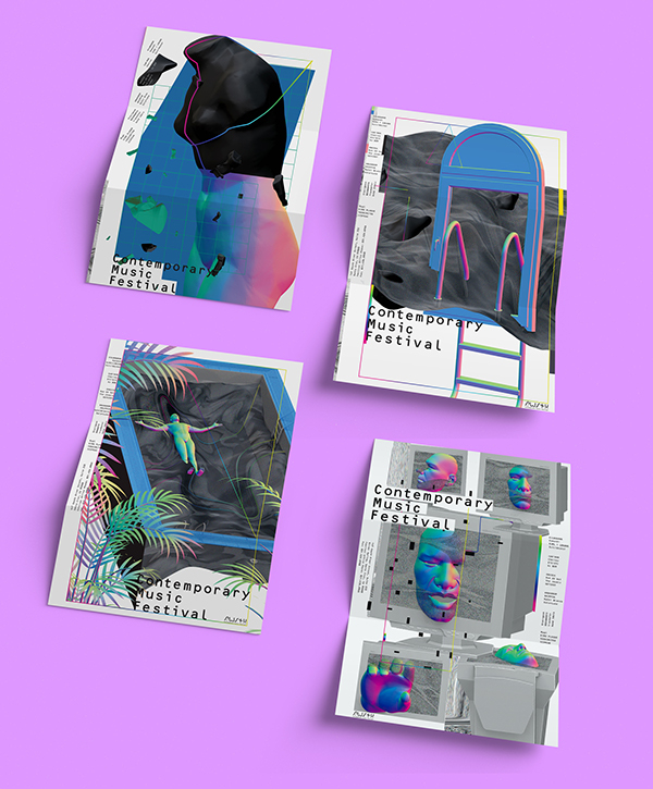 RAWSYNTH 现代音乐节的视觉形象VI设计