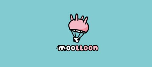 以奶牛为主元素的创意logo设计