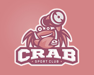 螃蟹元素logo作品