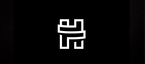 重叠图案logo作品