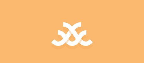 重叠图案logo作品