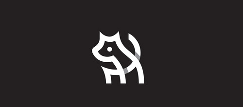 重叠图案logo作品