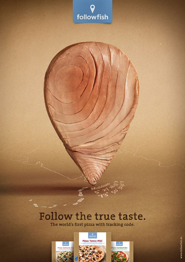 followfish食品创意海报设计欣赏