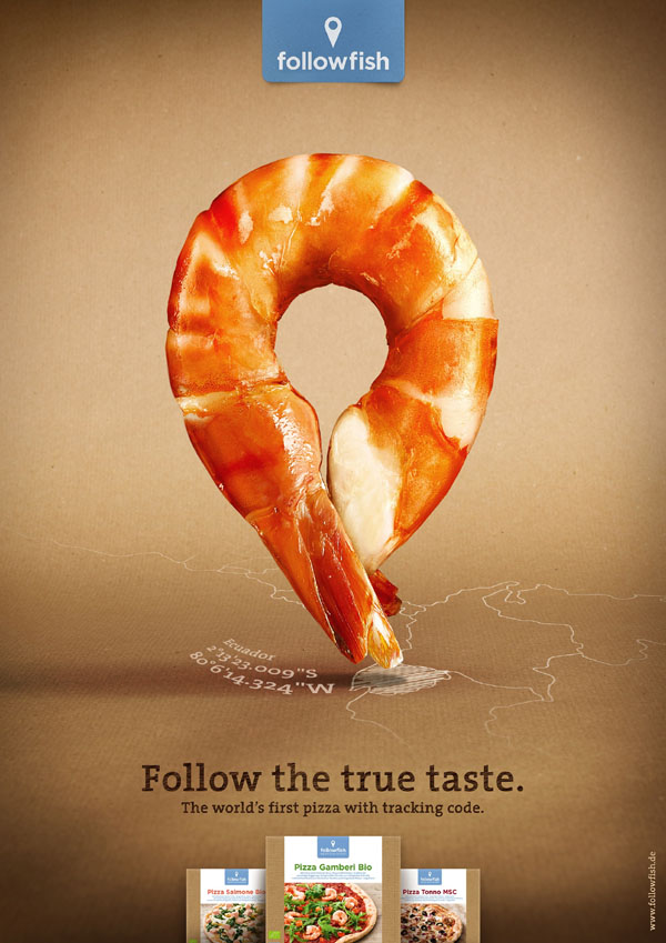 followfish食品创意海报设计欣赏