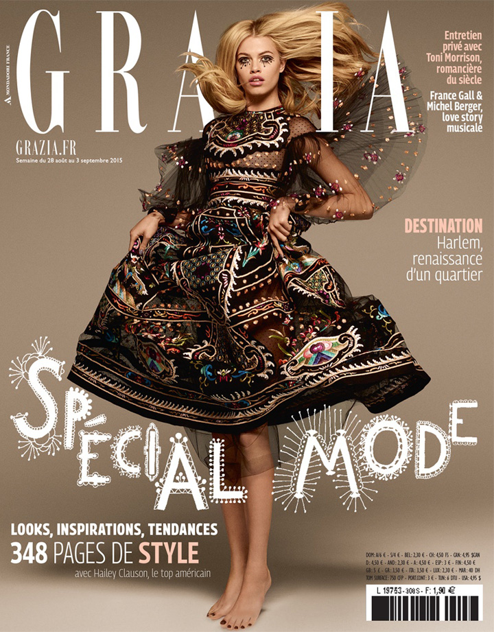 超模Hailey Clauson 演绎《Grazia》杂志摄影大片