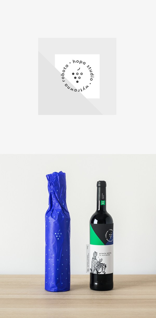 wytrawnarobota几何图案红酒包装设计