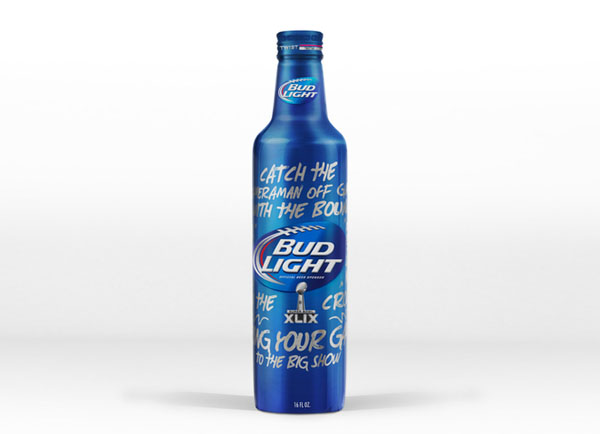 BudLight Superbowl XLIX限量版啤酒包装设计欣赏