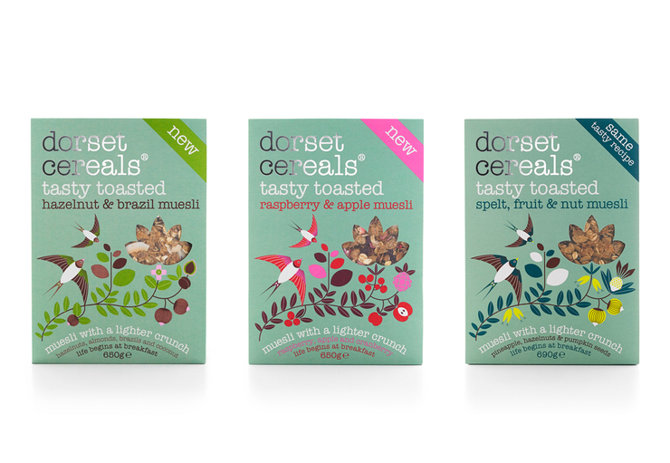 The Dieline Awards 2024 新鲜及加工食品包装设计二等奖- Dorset Cereals