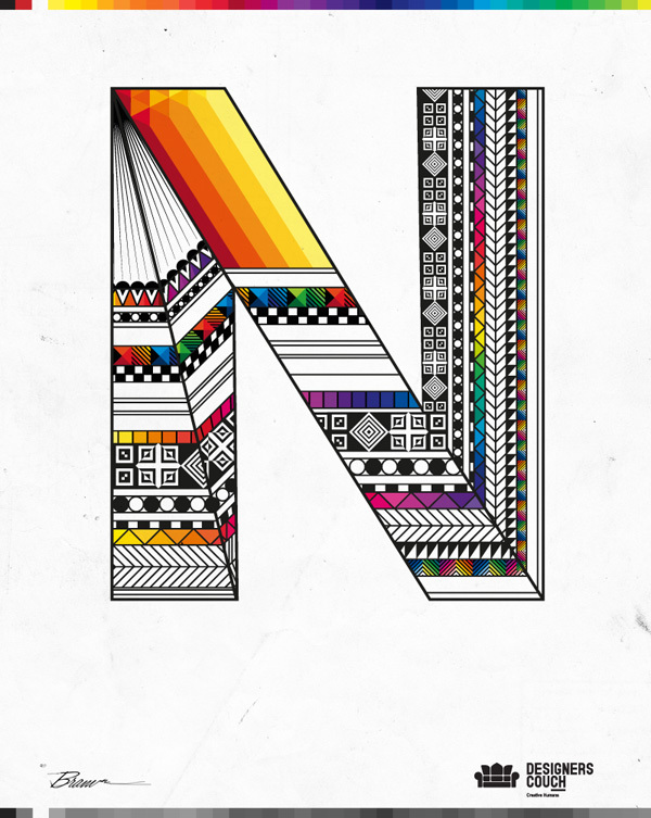 Creative Humans几何艺术字体设计