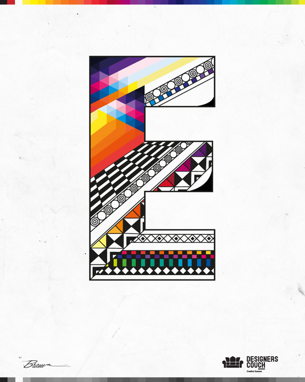 Creative Humans几何艺术字体设计