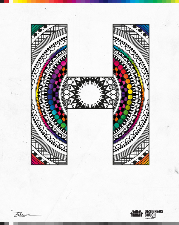 Creative Humans几何艺术字体设计