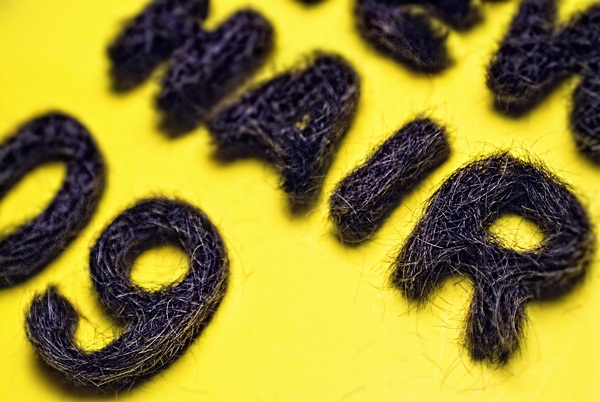 字体设计欣赏:Happy New Hair by Fabrice Bats