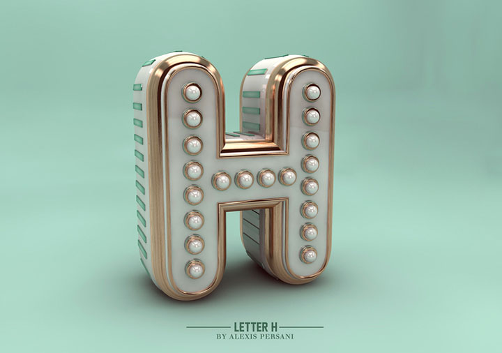 Alexis Persani精彩3D字体设计
