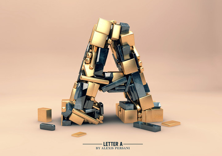 Alexis Persani精彩3D字体设计