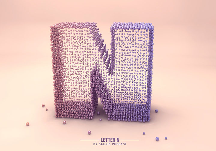 Alexis Persani精彩3D字体设计