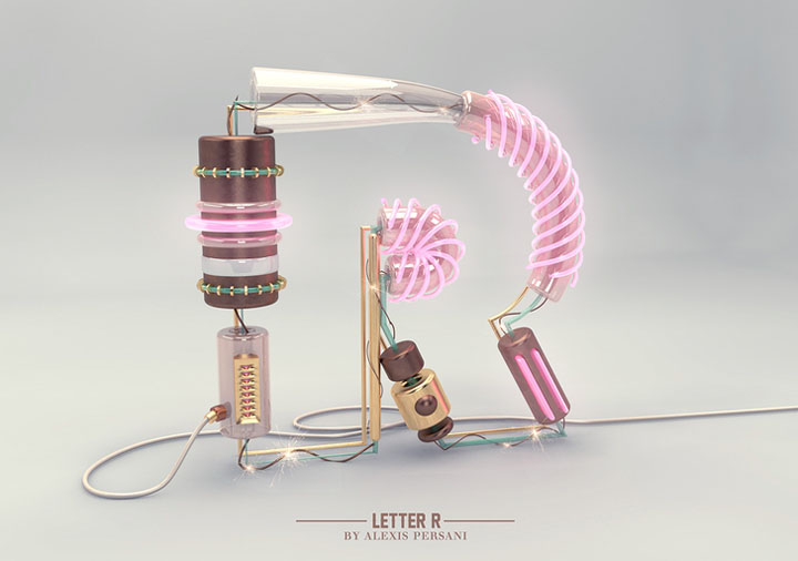 Alexis Persani精彩3D字体设计