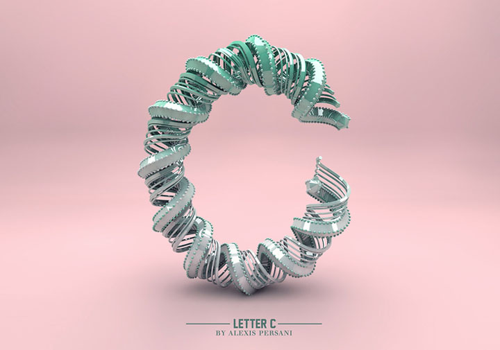 Alexis Persani精彩3D字体设计