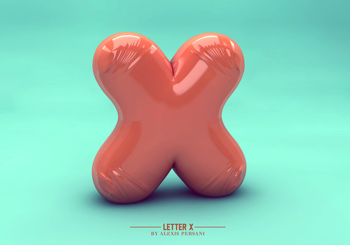 Alexis Persani精彩3D字体设计