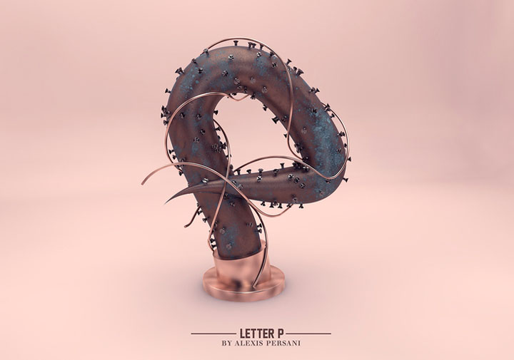 Alexis Persani精彩3D字体设计