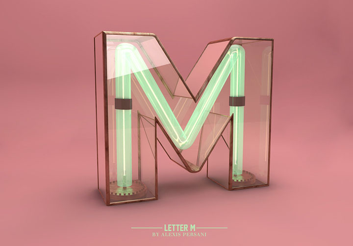 Alexis Persani精彩3D字体设计
