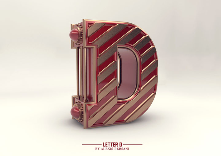 Alexis Persani精彩3D字体设计