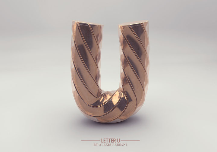 Alexis Persani精彩3D字体设计
