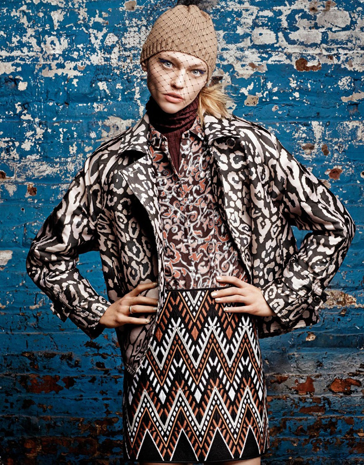 超模Sasha Pivovarova Stylist杂志时尚大片