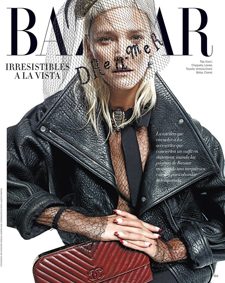 名模Carmen Kass 演绎《Harper’s Bazaar》杂志时尚大片