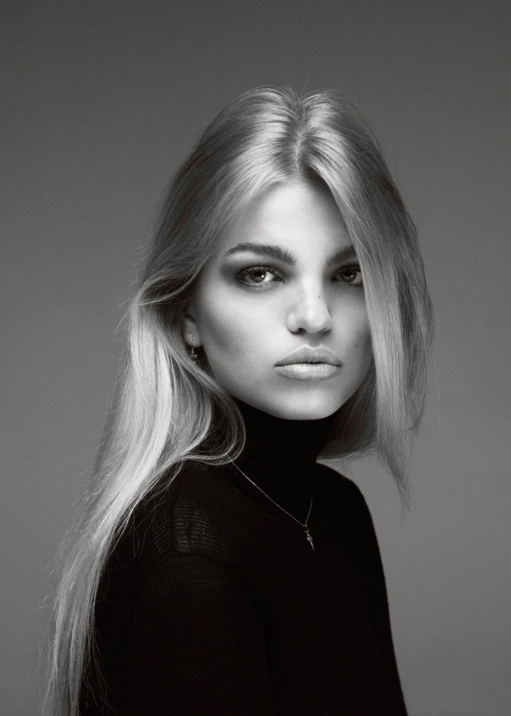 超模Daphne Groeneveld 演绎《Glass》杂志黑白时尚大片