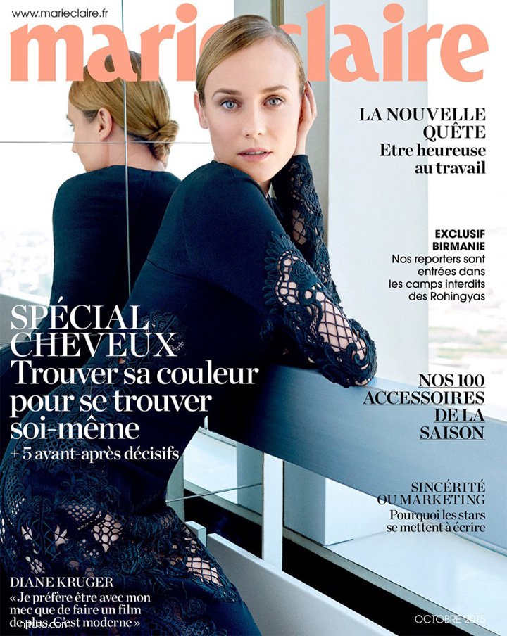Diane Kruger（黛安·克鲁格）演绎《Marie Claire》时尚杂志大片