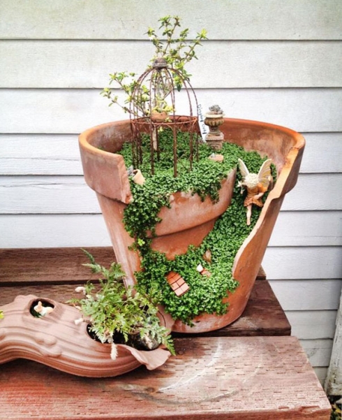 环艺高手破花盆DIY美丽精灵花园Fairy Garden