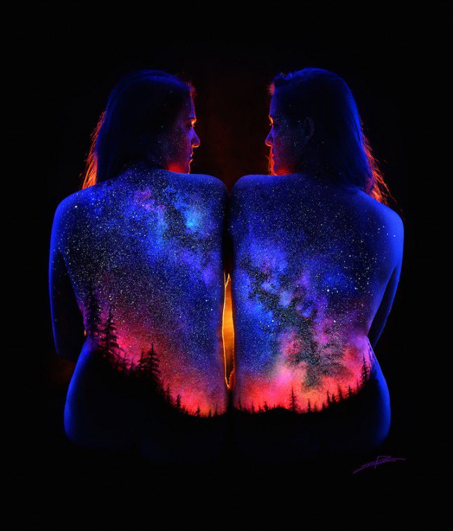 摄影师John Poppleton 荧光人体彩绘摄影