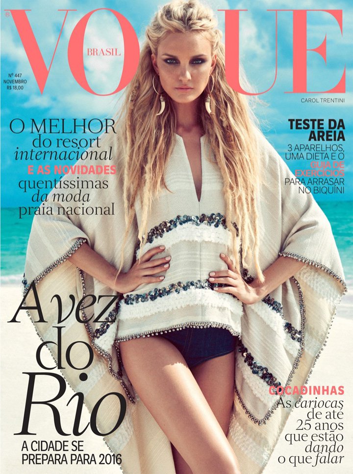Caroline Trentini演绎《Vogue》巴西版时尚杂志