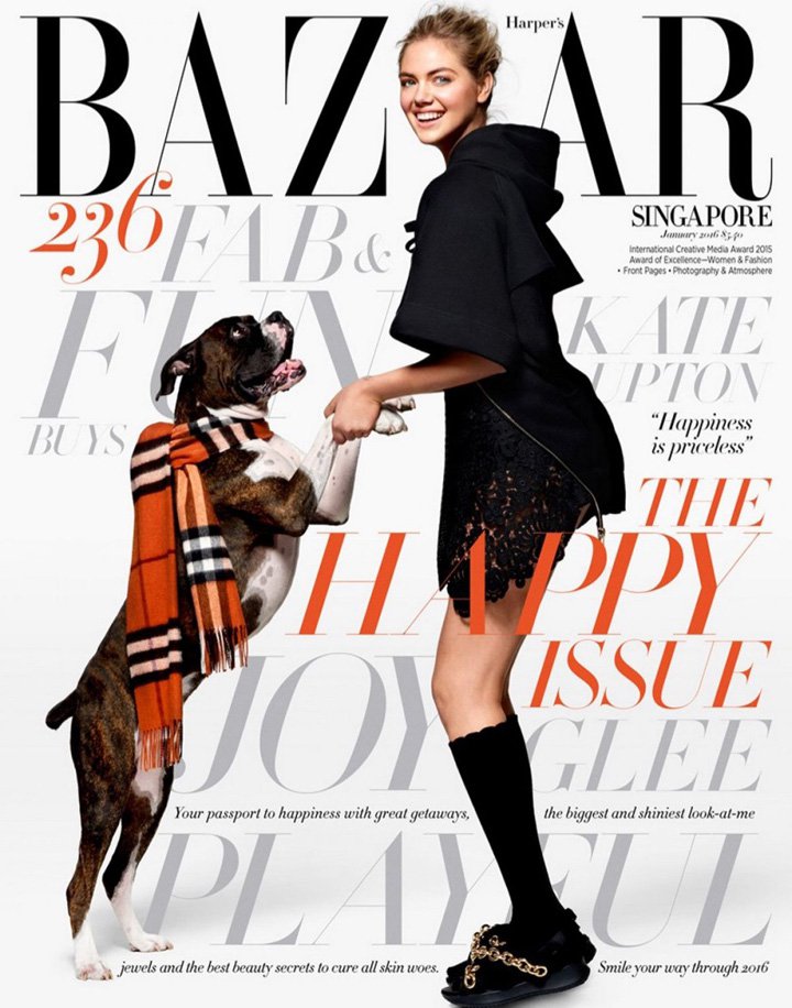 超模Kate Upton 演绎《Harper’s Bazaar》杂志新加坡版