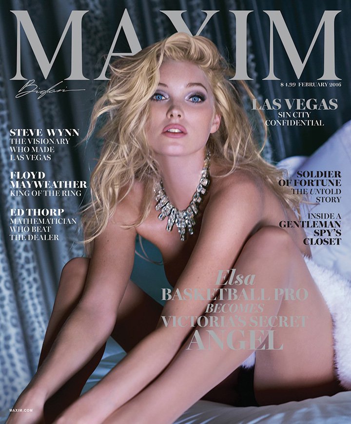 天使超模Elsa Hosk 演绎《Maxim》时尚杂志大片