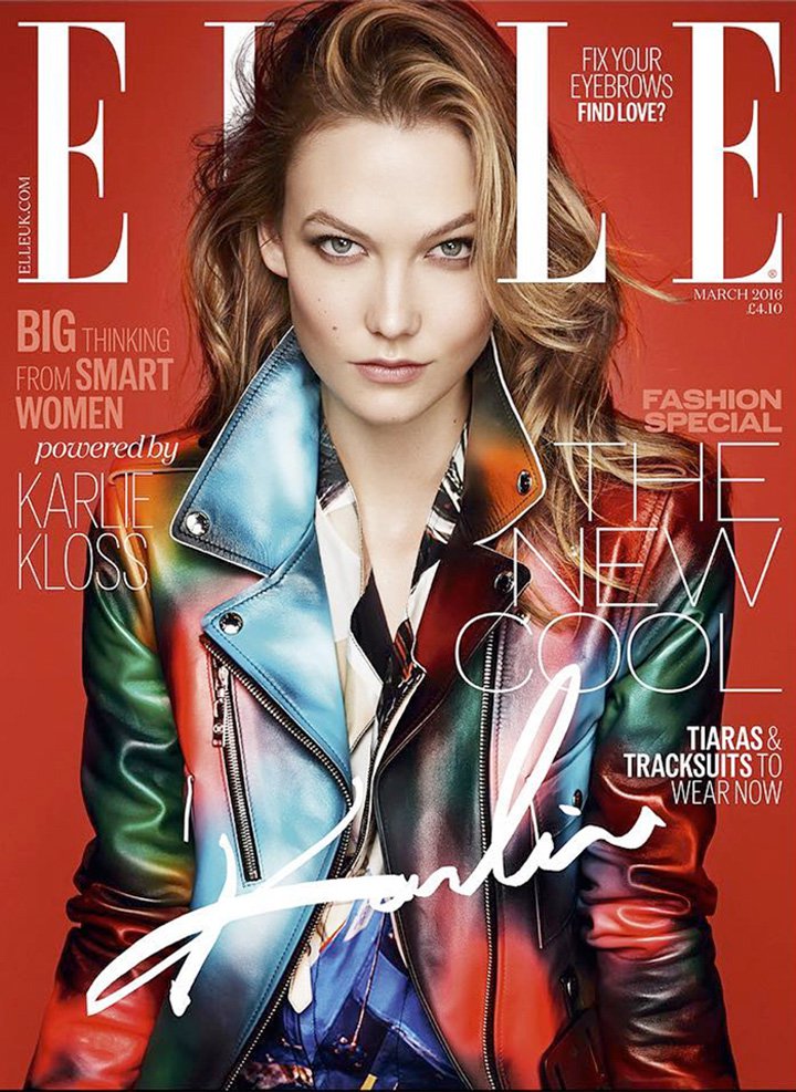 超模Karlie Kloss 演绎《Elle》时尚杂志英国版