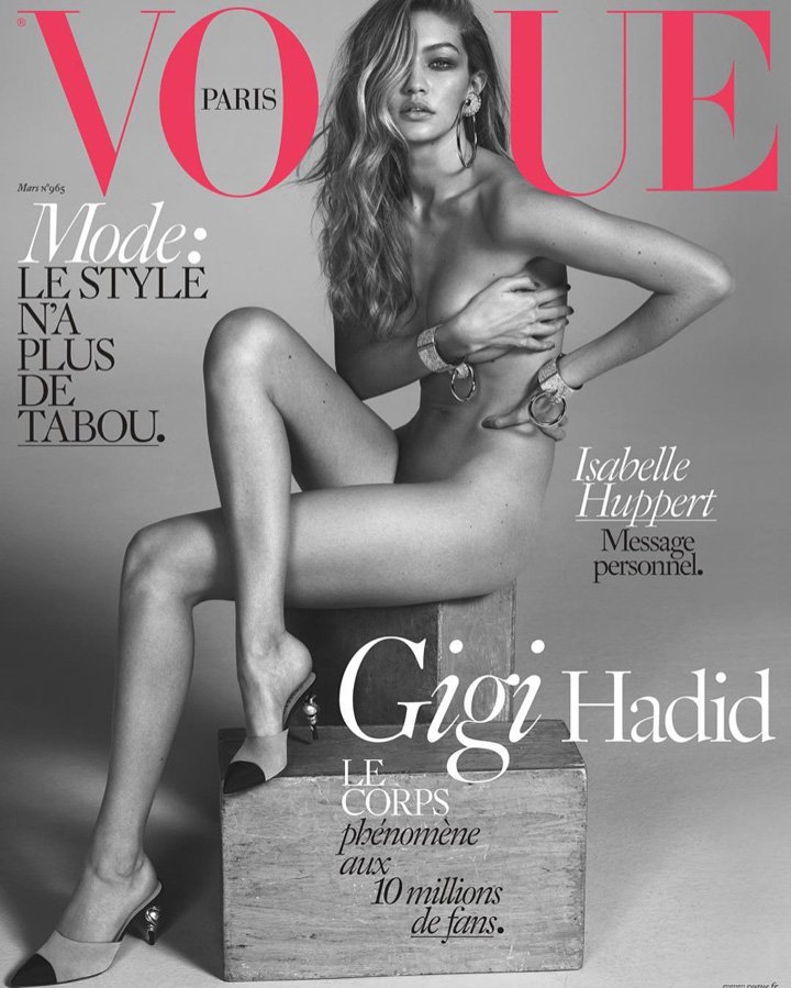 超模Gigi Hadid 演绎 Vogue时尚杂志法国版