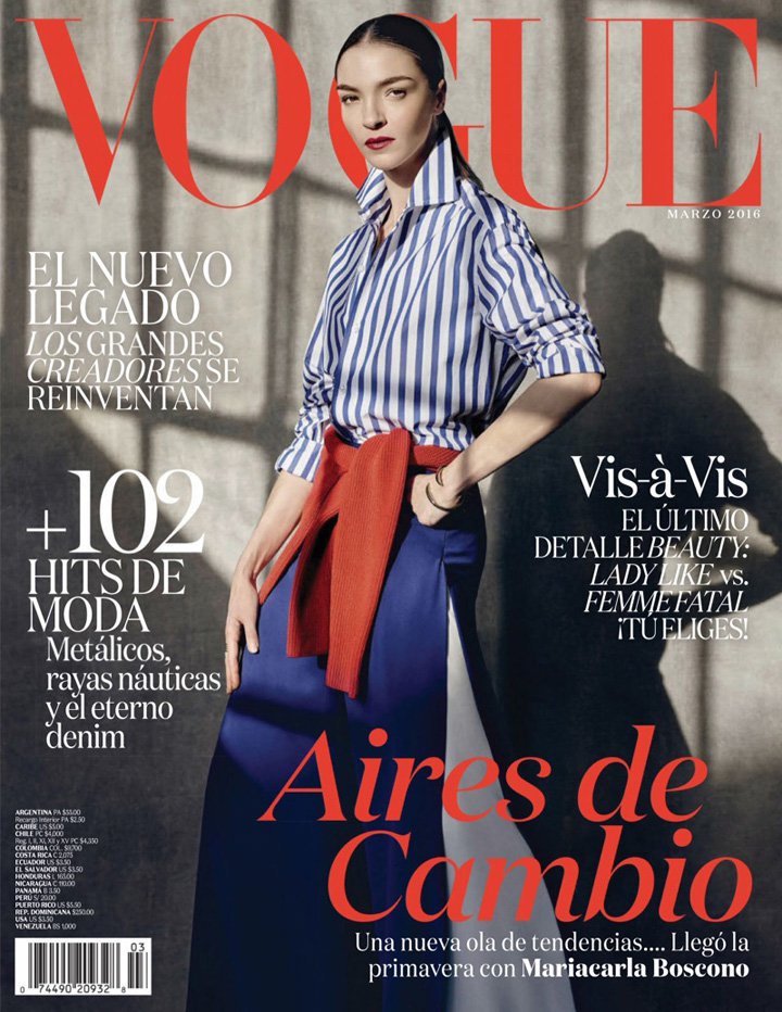 名模Mariacarla Boscono 演绎《Vogue》杂志墨西哥版