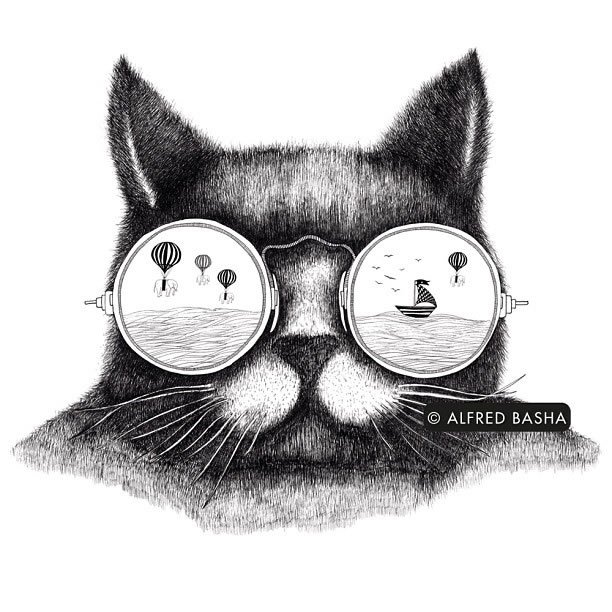 Alfred Basha素描插画