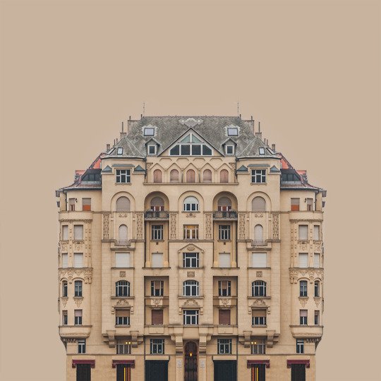 多瑙河畔建筑插画设计