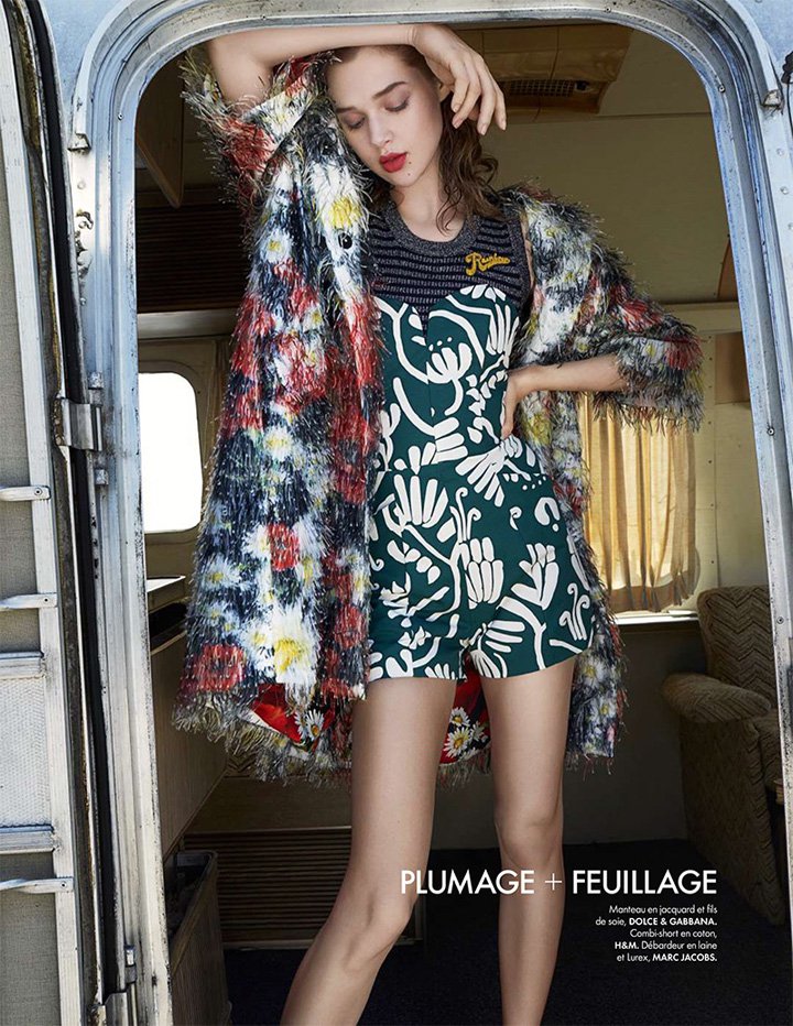 名模Anais Pouliot 演绎《Elle》时尚杂志摄影大片