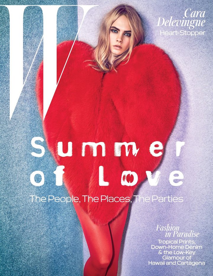Cara Delevingne 演绎《W》时尚杂志摄影大片