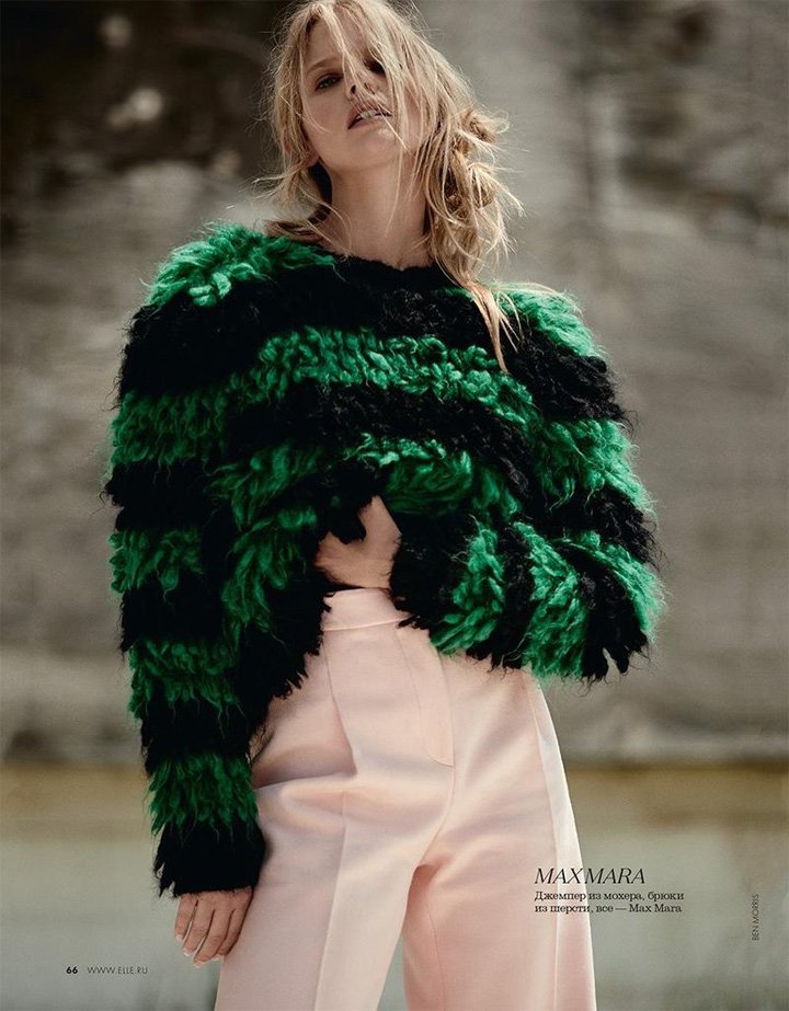 超模Marloes Horst 演绎《Elle》时尚杂志大片