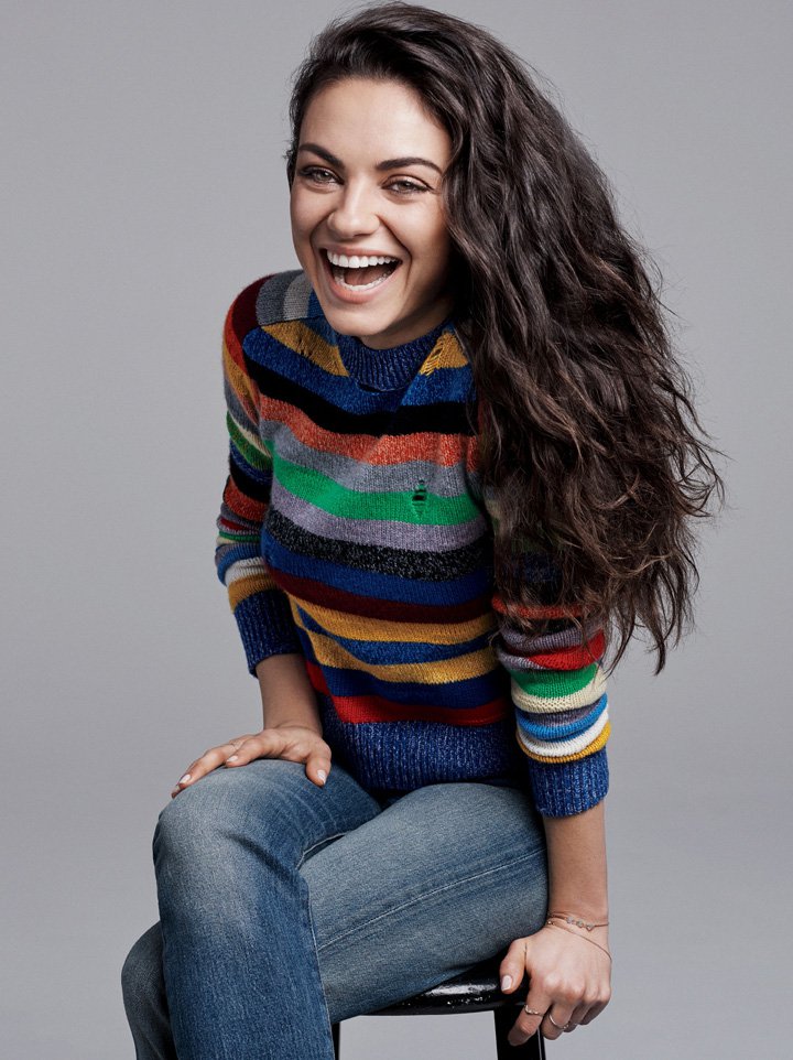 女星 Mila Kunis演绎《Glamour》时尚杂志大片