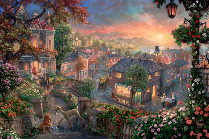 汤马思·金凯德（Thomas Kinkade）梦幻迪士尼场景绘画欣赏